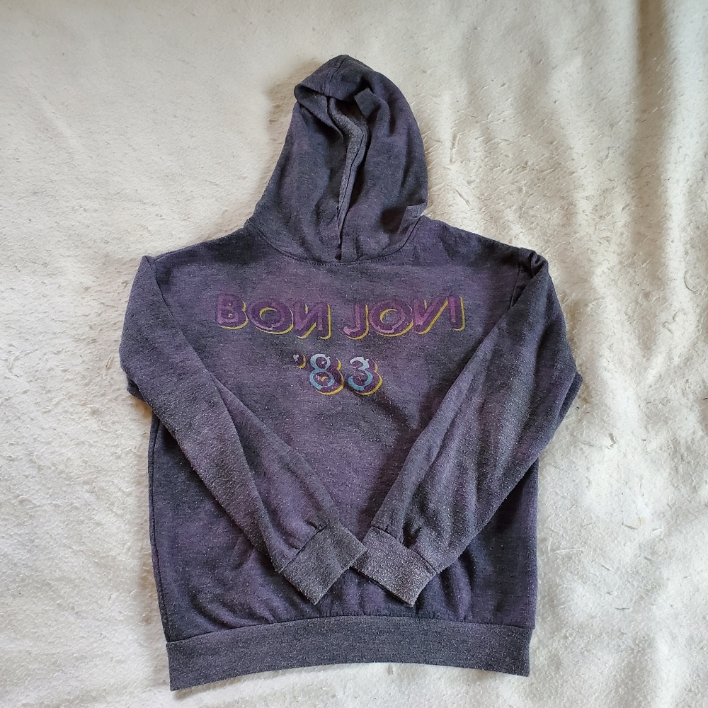 Bon Jovi 83 Hoodie Pullover Shirt, Sz Youth M (Adult XS/S)